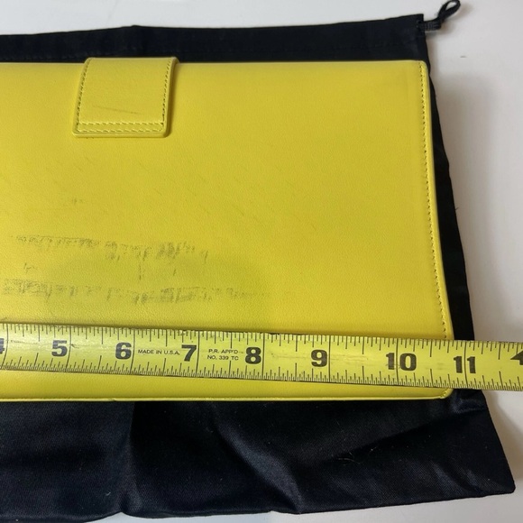 Vintage Saint Laurent Paris Y-LINE Yellow Clutch π | Stylish Handbag | Pre-Owned - Picture 13 of 13